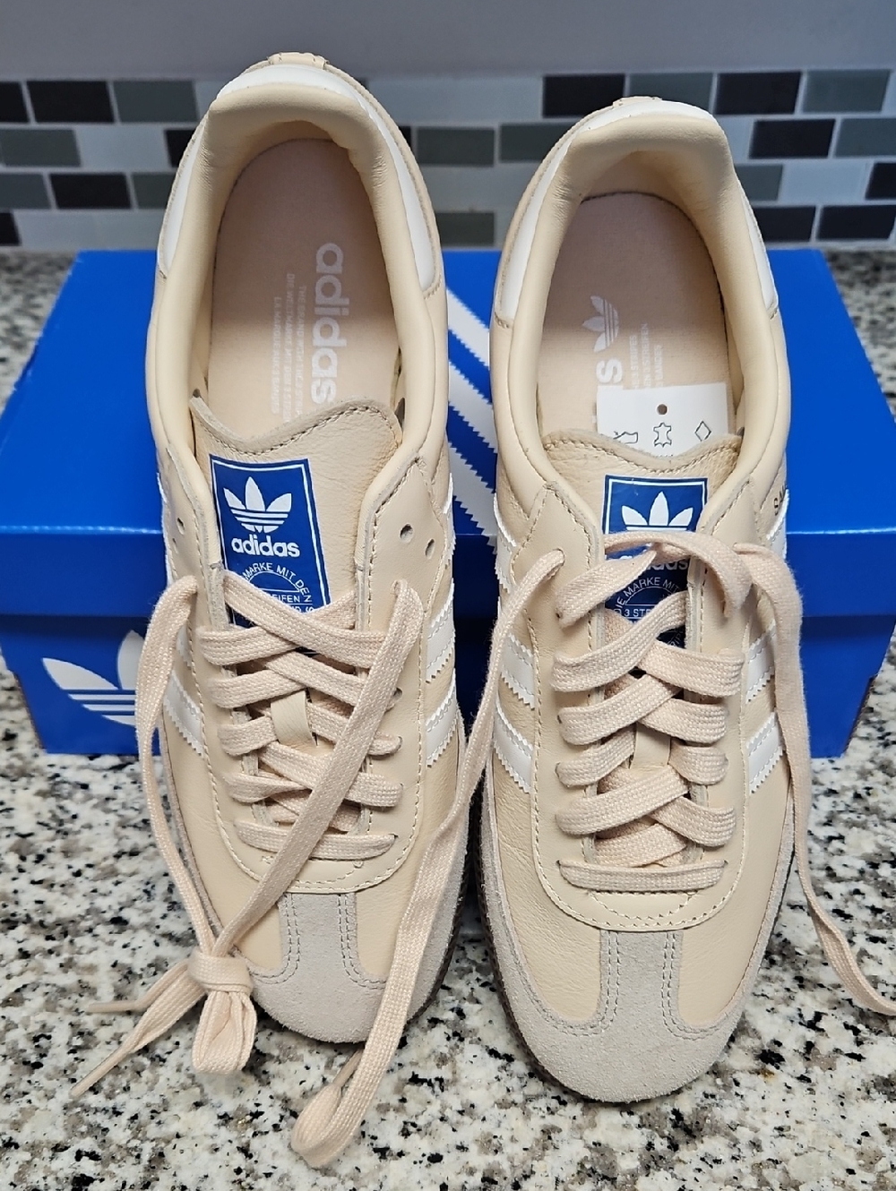 ADIDAS SAMBA OG, SAND/WHITE, MENS 8 - Picture 3 of 5